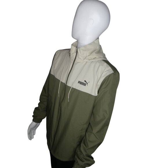 Puma Men's ESS Blocked Woven Jacket Loden Green Size M - Picture 7 of 12